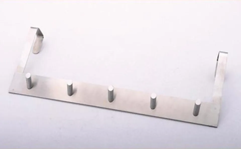 metaltex-barre-de-porte-5-crochets-inox-39x14-5-cm image 1