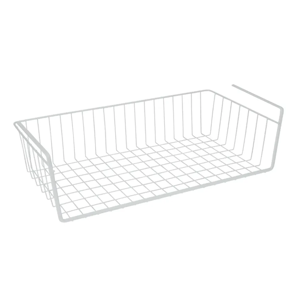 metaltex-babatex-corbeille-suspendre-blanc-panier-de-rangement-m-tal-plastifi-30 image 1