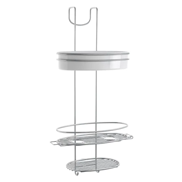 metaltex-orbit-valet-de-douche-3-niveaux-acier-inoxydable-argent image 1