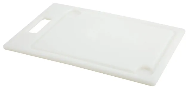 metaltex-planche-d-couper-en-poly-thyl-ne-avec-rigole-28-x-39-x-1-1-cm-blanc image 1