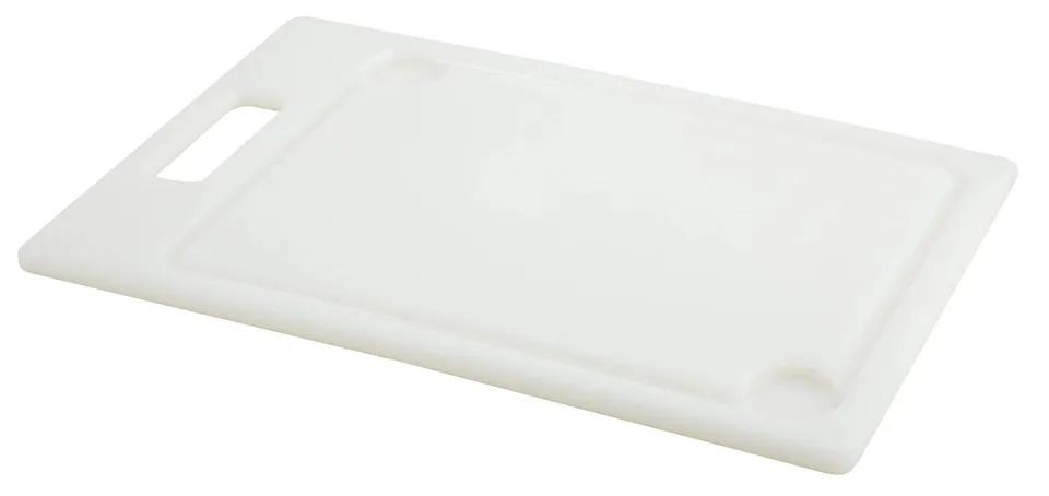 metaltex-planche-d-couper-en-poly-thyl-ne-avec-rigole-28-x-39-x-1-1-cm-blanc image 1