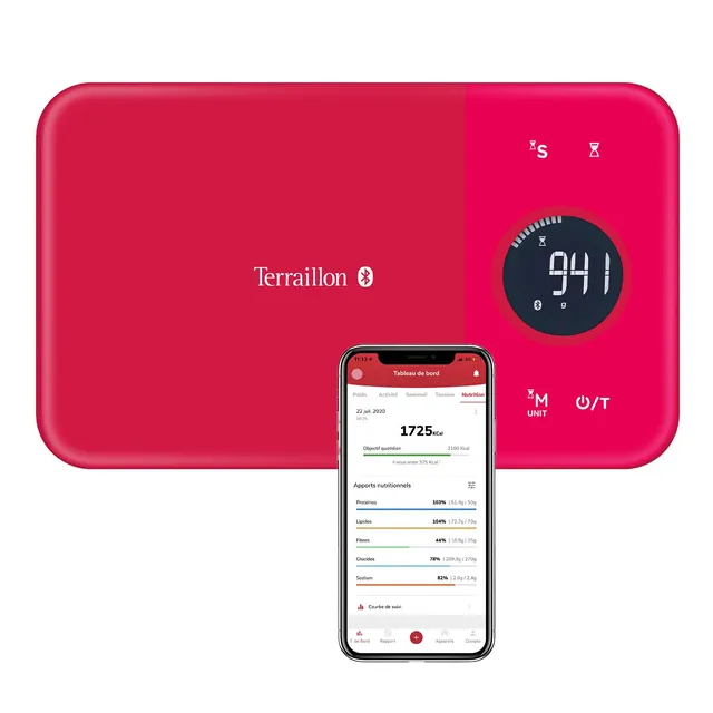terraillon-nutritab-balance-de-cuisine-connect-e-bluetooth-rouge image 1