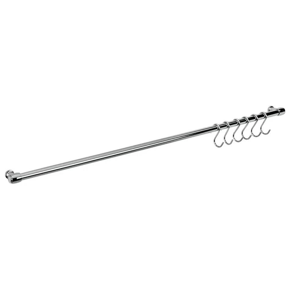 metaltex-tringle-murale-78cm-avec-6-crochets-lonardo image 1
