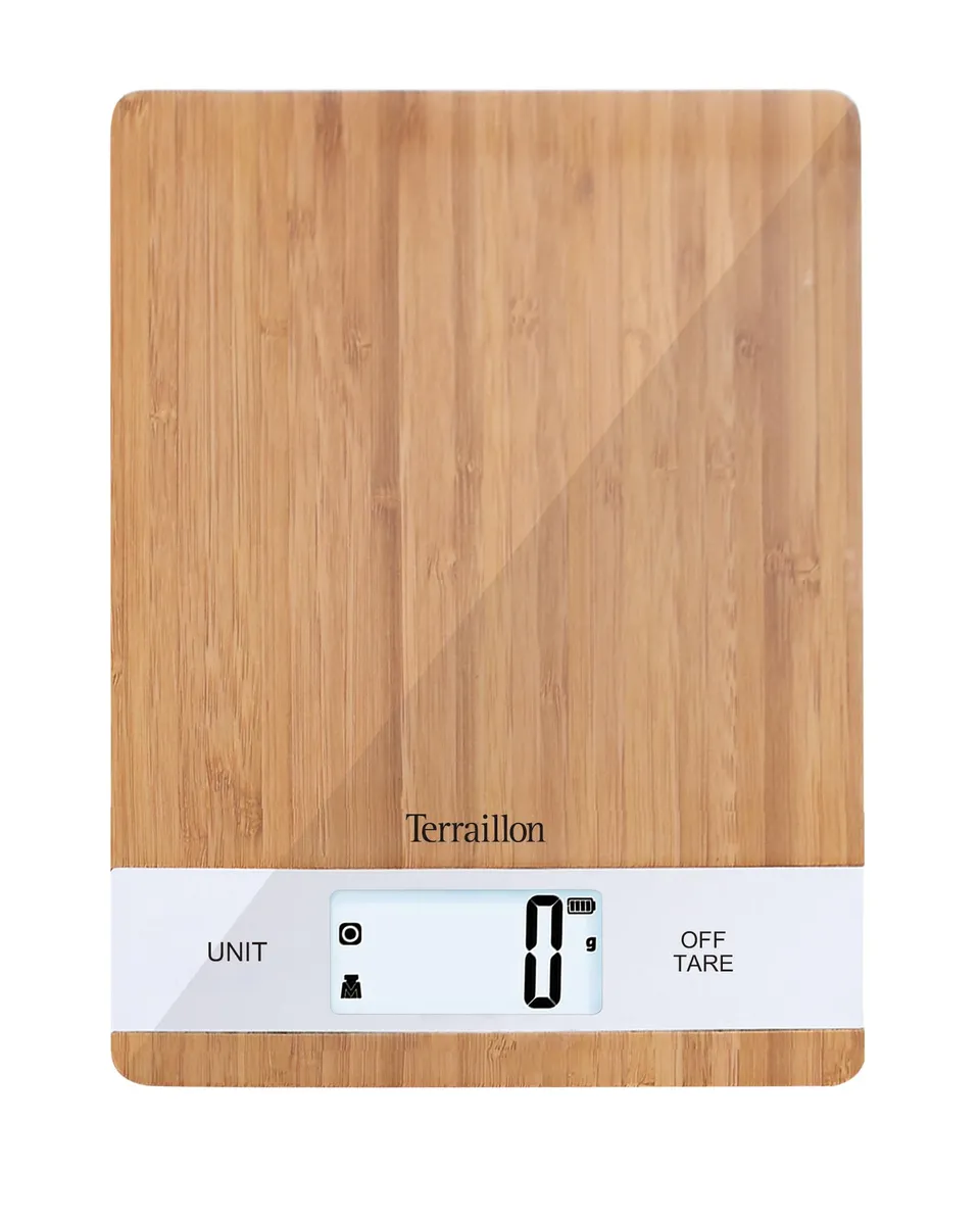 balance-de-cuisine-lectronique-terraillon-bamboo-usb-c-rechargeable-3-kg image 1