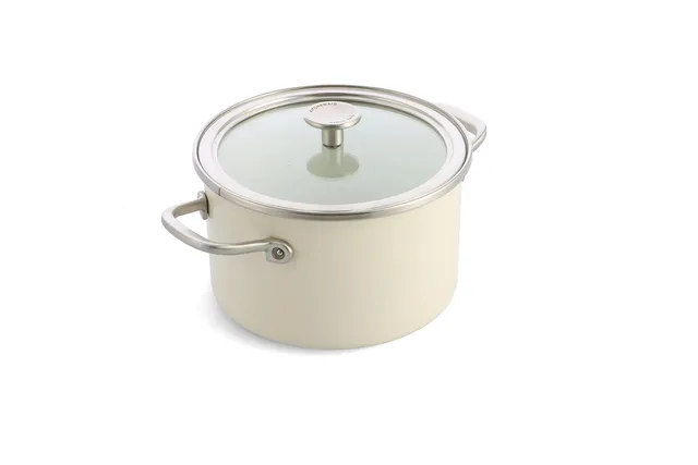 kitchenaid-steel-core-enamel-casserole-cocotte-20-cm-avec-couvercle-3-7-l-cr-me- image 1