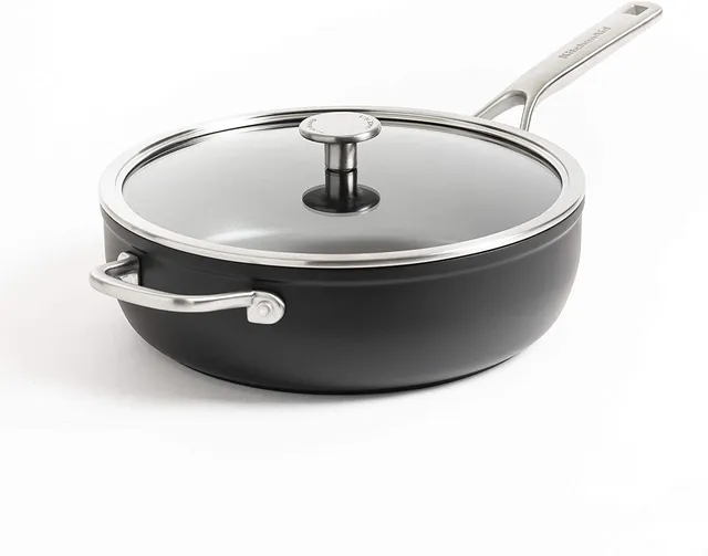 sauteuse-kitchenaid-forg-e-aluminium-durci-28-cm-4-6-l-avec-couvercle-antiadh-si image 1