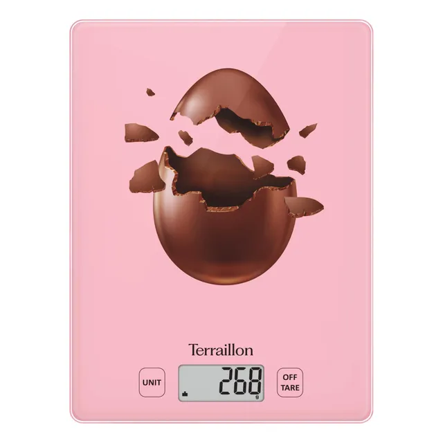 terraillon-first-chocolat-egg-balance-de-cuisine-3-kg-plateau-verre image 1