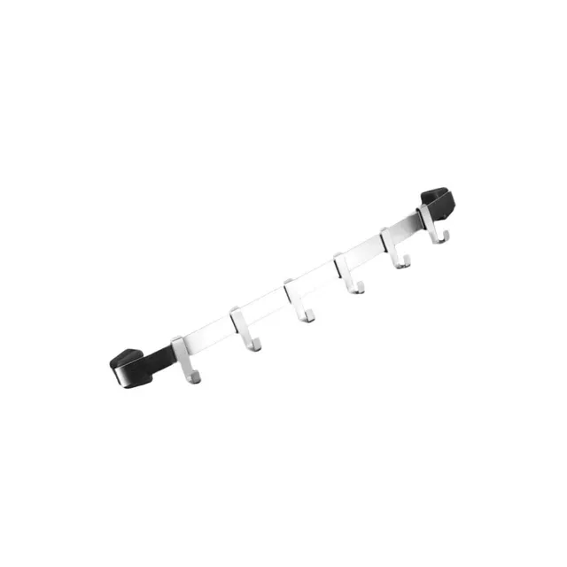 metaltex-design-plus-barre-6-crochets-finition-inox-attaches-rouges image 1