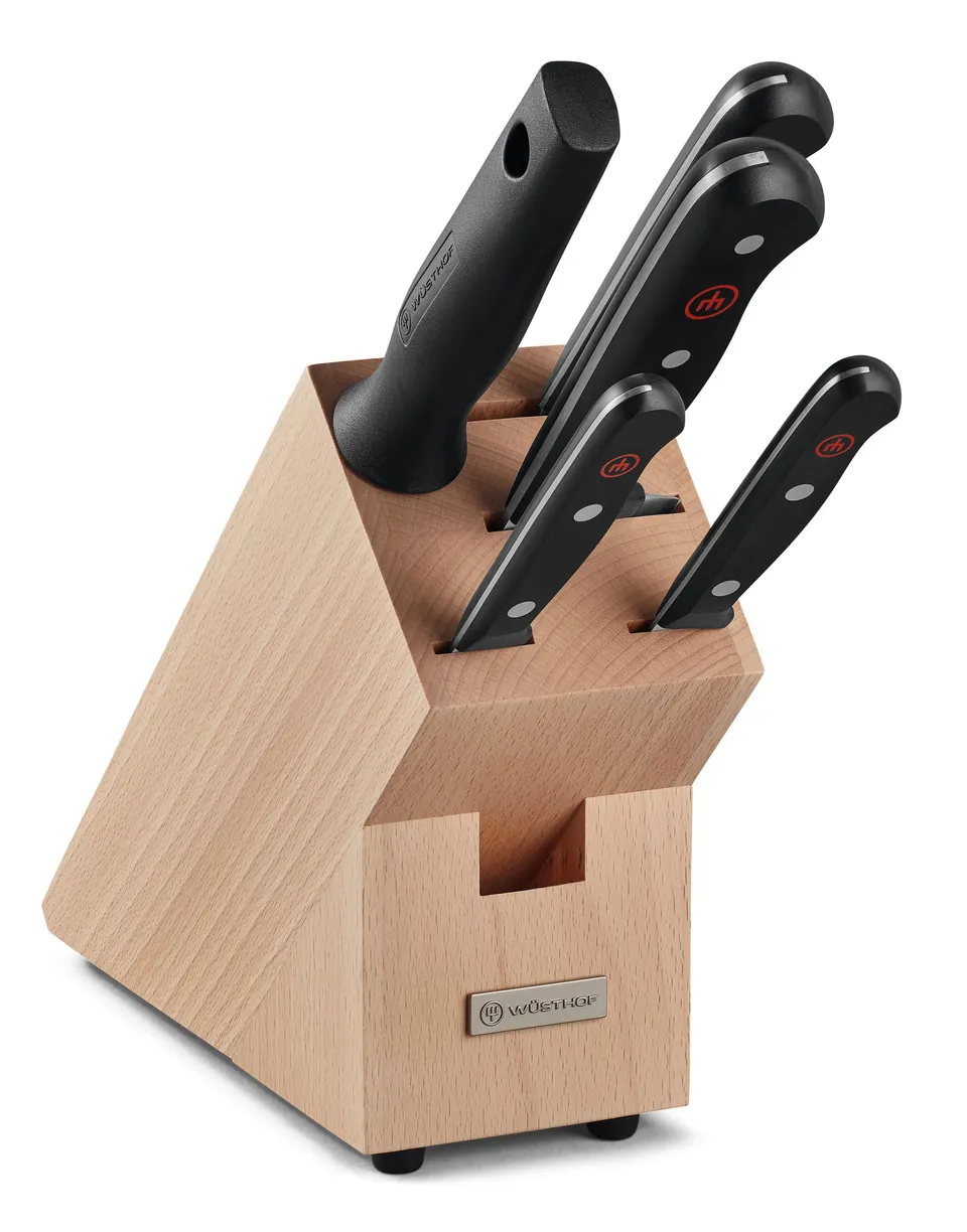 w-sthof-bloc-couteaux-gourmet-5-pi-ces-lame-en-acier-inoxydable-bloc-en-bois-de- image 1
