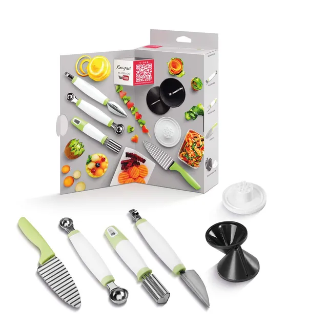 metaltex-set-d-coration-culinaire-5-outils-couteau-garnir-emporte-pi-ces-coupe-o image 1