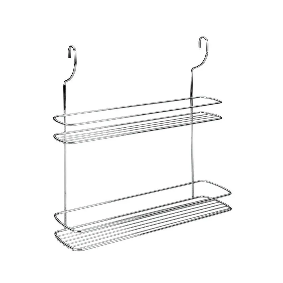 metaltex-lonardo-tag-re-pices-2-niveaux-en-acier-chrom-dimensions-35x9x38-cm image 1