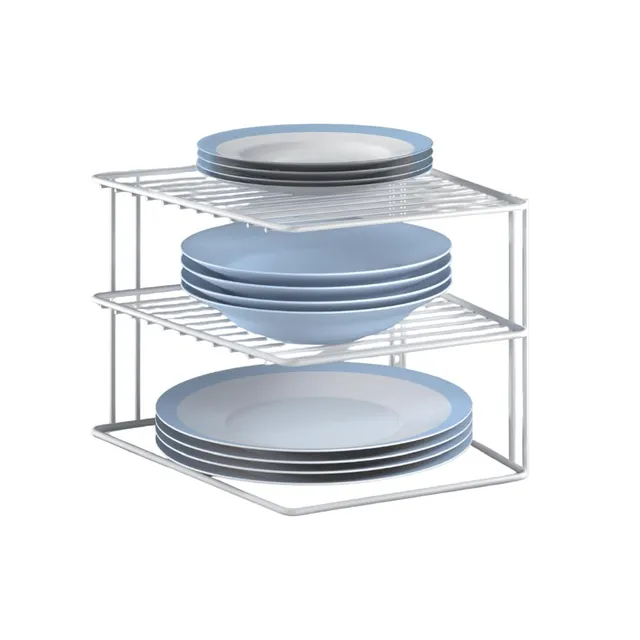 metaltex-silos-tag-re-d-angle-porte-assiettes-2-niveaux-blanc image 1