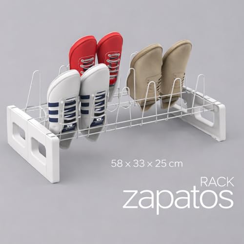 metaltex-porte-chaussures-9-paires-zapatos-fil-plastifi-blanc-58-x-33-x-25-cm image 6