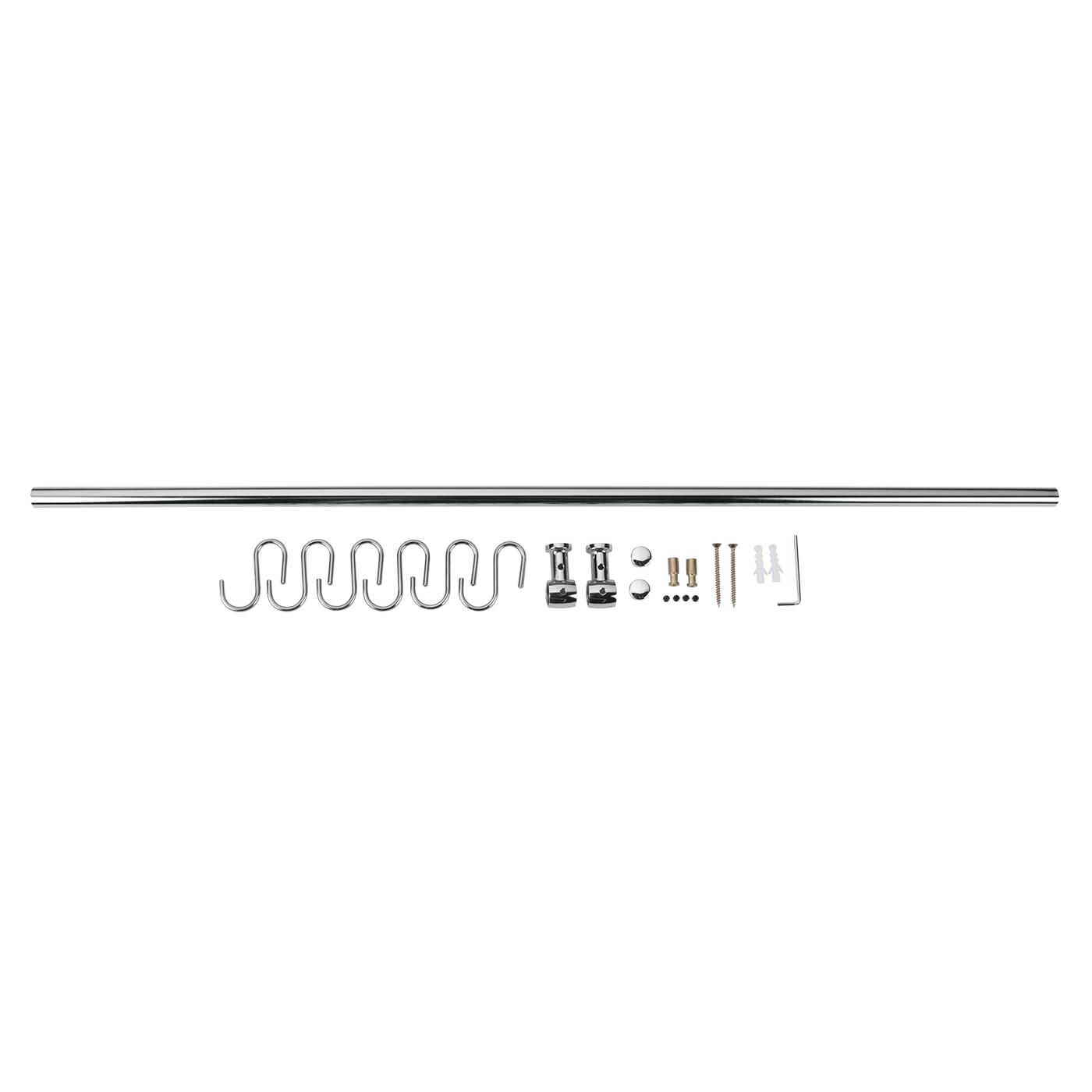 metaltex-tringle-murale-78cm-avec-6-crochets-lonardo image 2