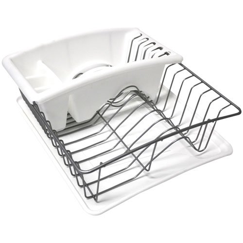metaltex-egouttoir-3-en-1-aquanet-plus-blanc-m-tal-plastifi-48x30-cm image 1