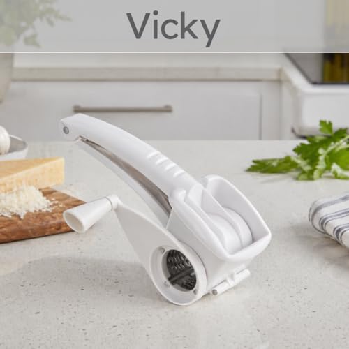 metaltex-vicky-r-pe-fromage-rotative-manuelle-moulin-fromage-l-gumes-noix-blanc image 5