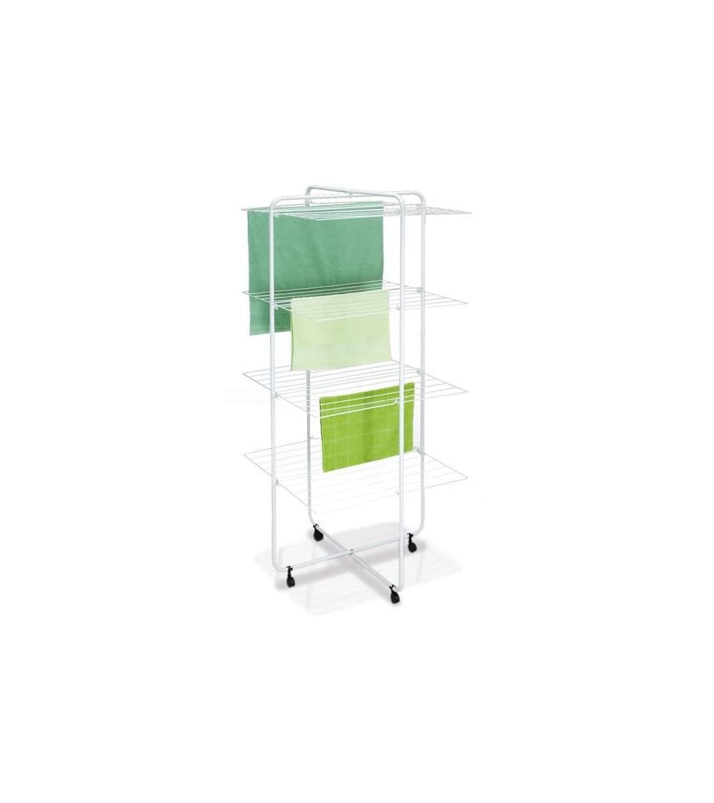 metaltex-sprinter-s-choir-tour-4-tages-en-acier-plastifi-blanc-avec-roulettes-pi image 1