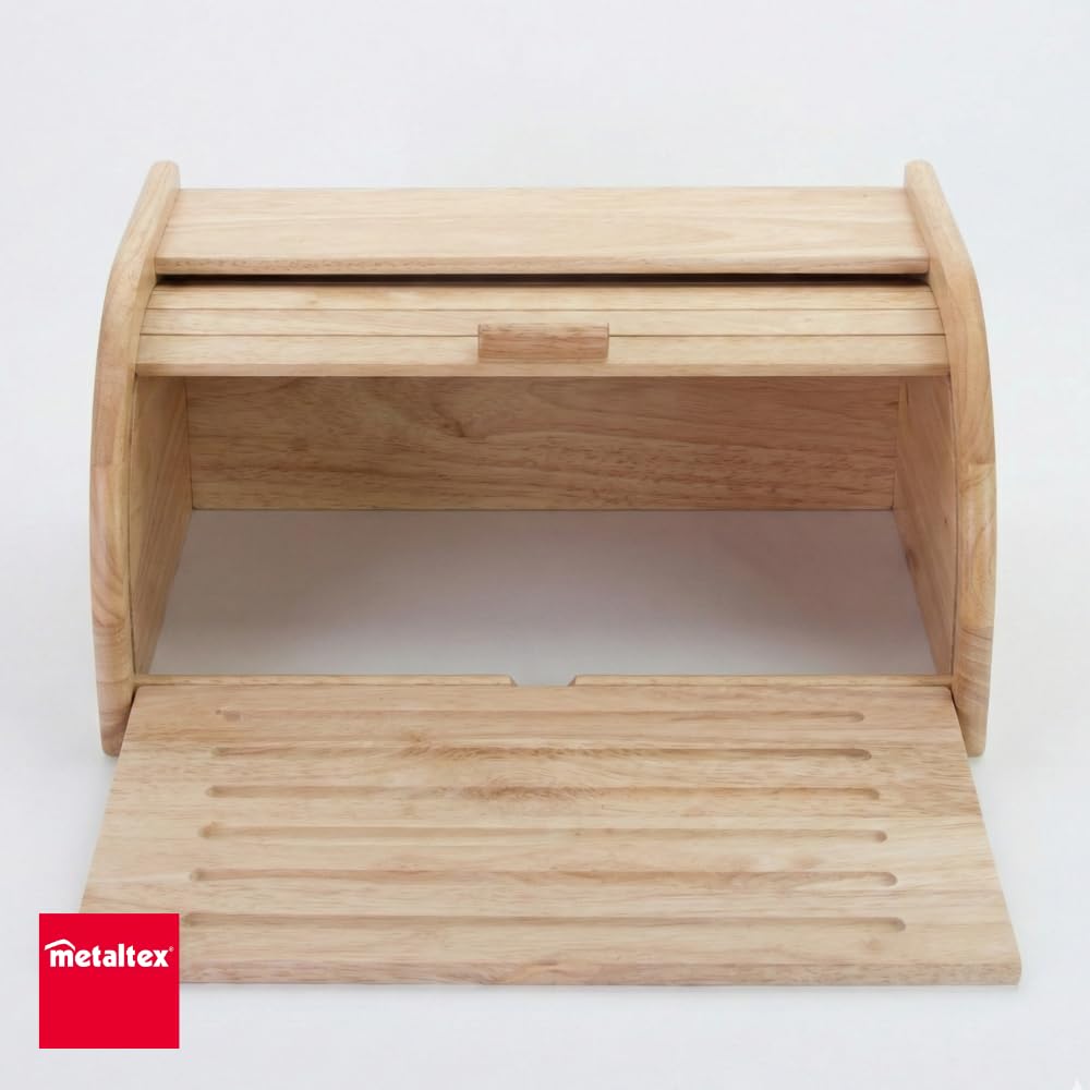 metaltex-bo-te-pain-en-bois-d-h-v-a-avec-planche-d-couper-40x18x27-cm image 2