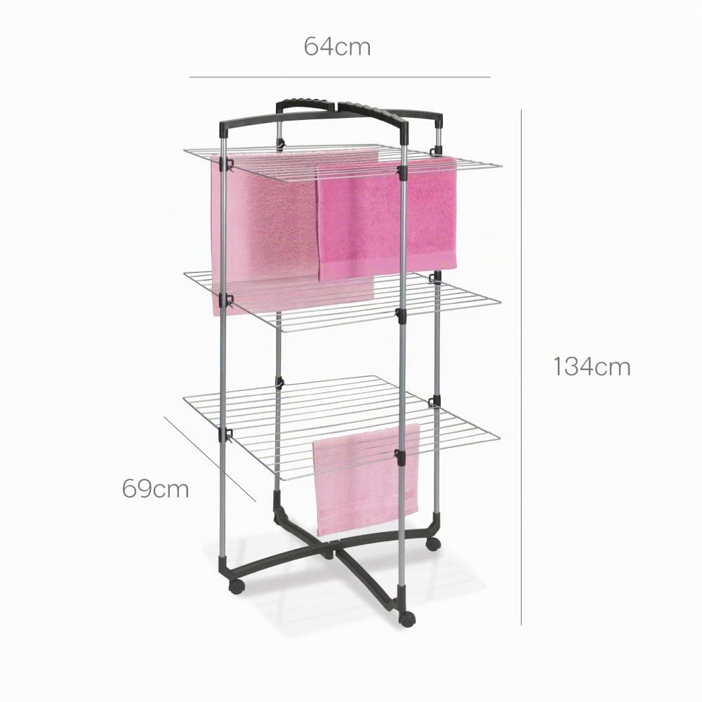 metaltex-s-choir-linge-tour-faro-plus-pliable-3-niveaux-28-m-tres-avec-roulettes image 4