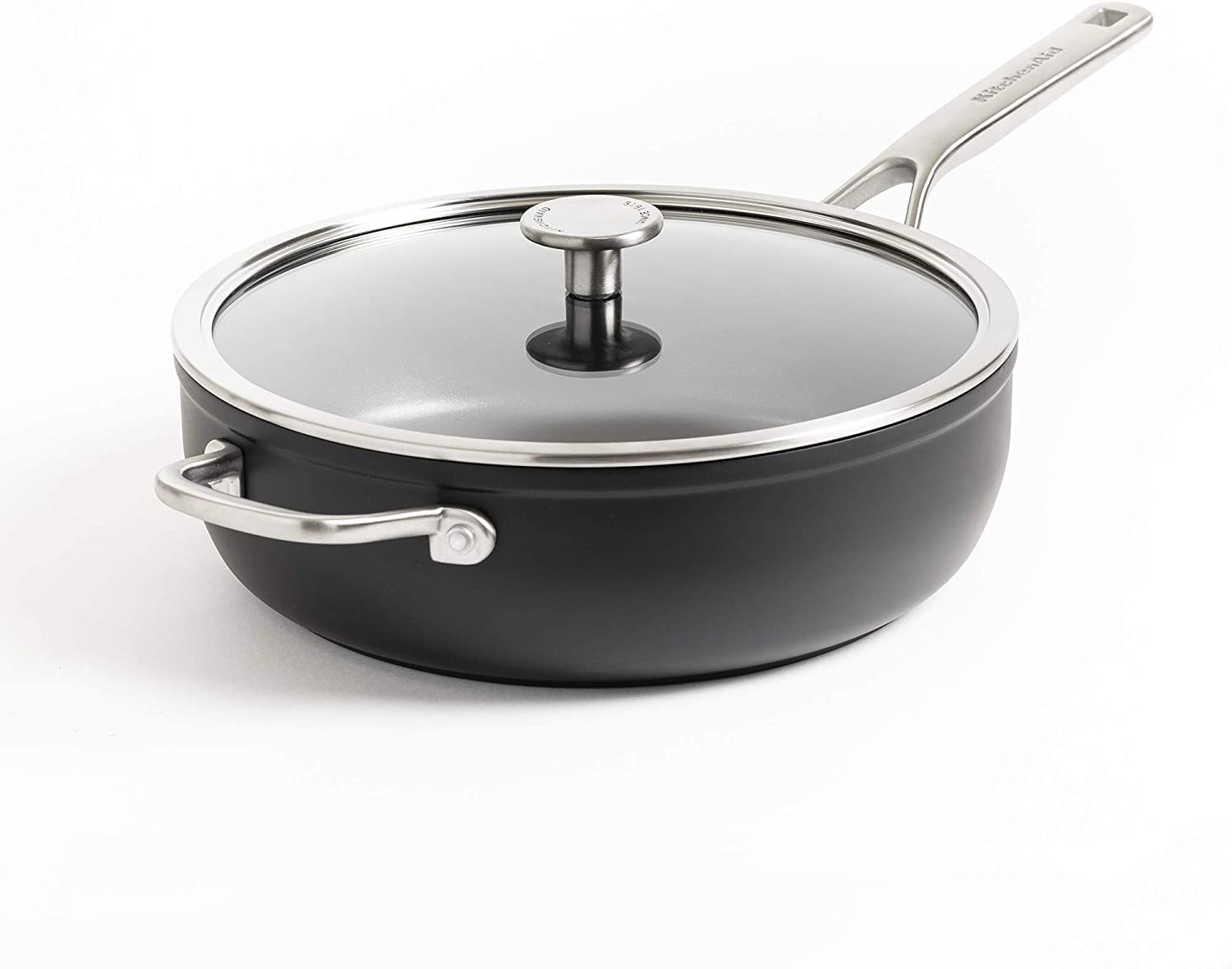 sauteuse-kitchenaid-forg-e-aluminium-durci-28-cm-4-6-l-avec-couvercle-antiadh-si image 1