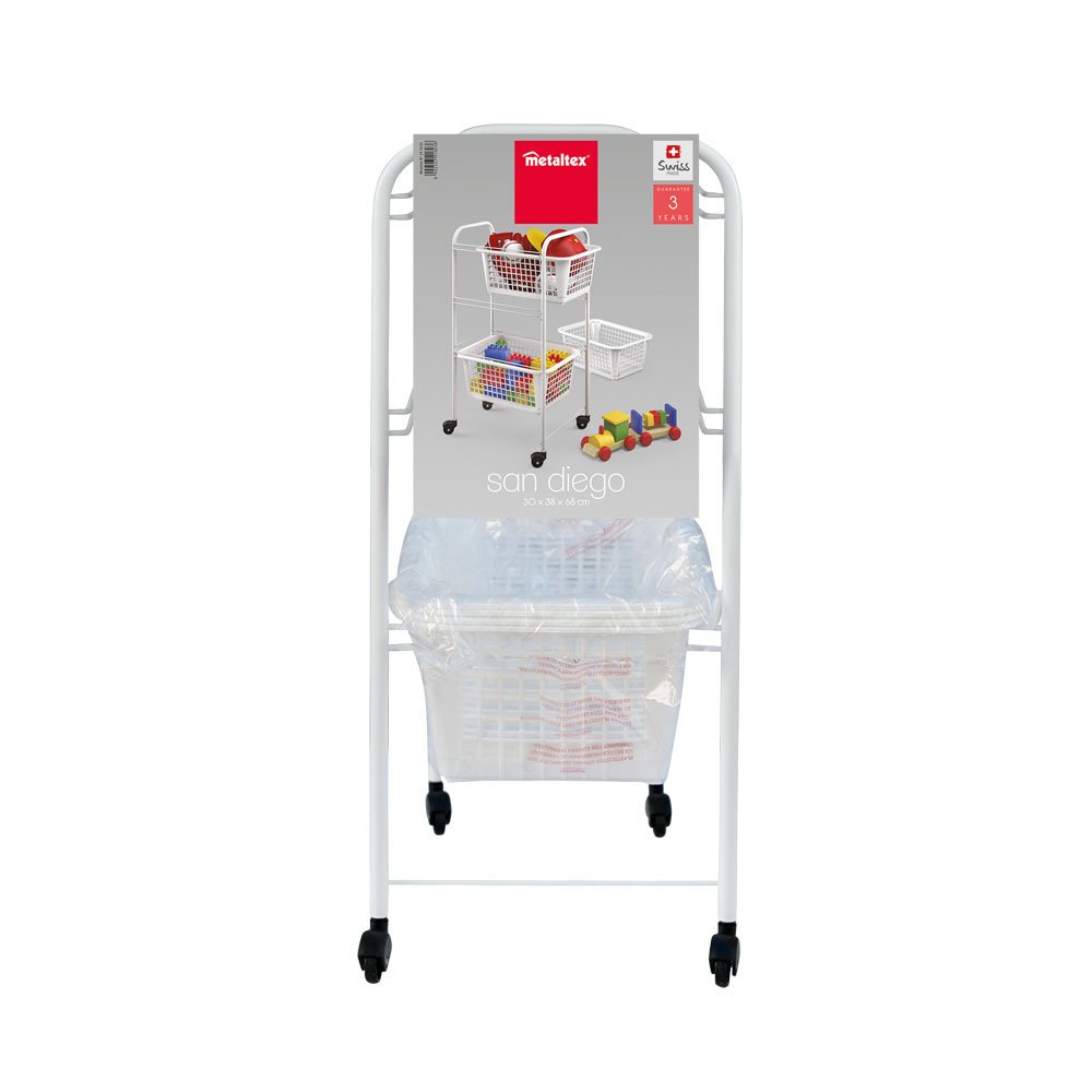 metaltex-san-diego-chariot-de-rangement-roulettes-3-paniers-amovibles-blanc image 7