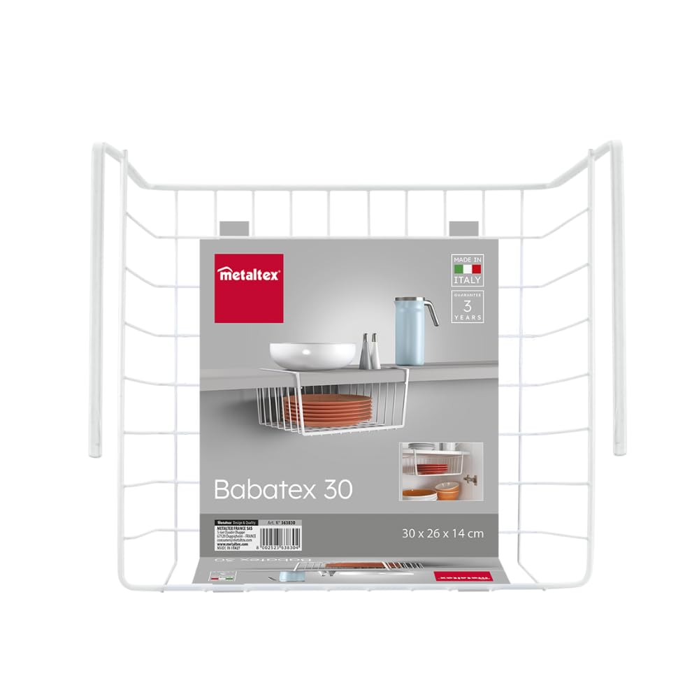 metaltex-babatex-corbeille-suspendre-blanc-panier-de-rangement-m-tal-plastifi-30 image 8
