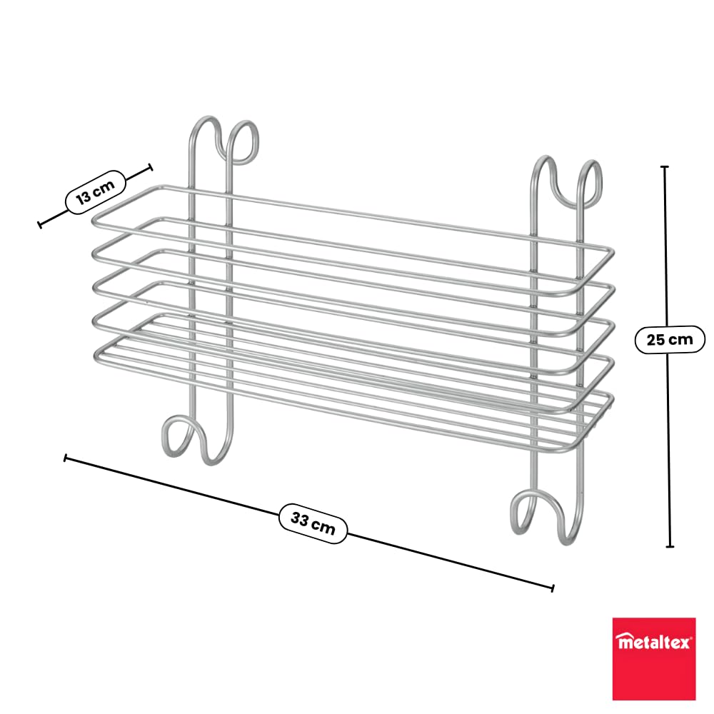 tag-re-de-douche-suspendue-metaltex-radius-avec-2-crochets-rev-tement-polytherm- image 2