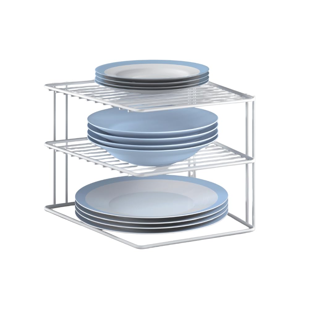 metaltex-silos-tag-re-d-angle-porte-assiettes-2-niveaux-blanc image 1