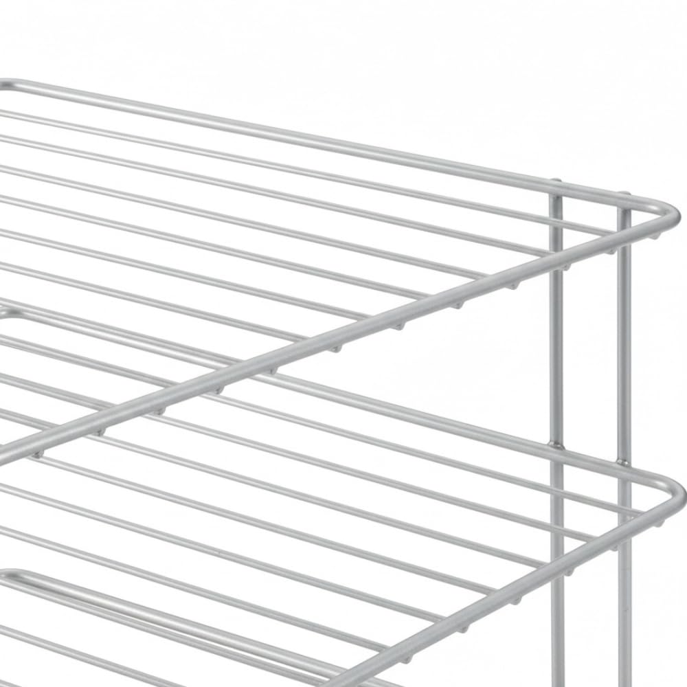 metaltex-porte-assiettes-d-angle-palio-2-niveaux-argent-25x25x19-5-cm image 5