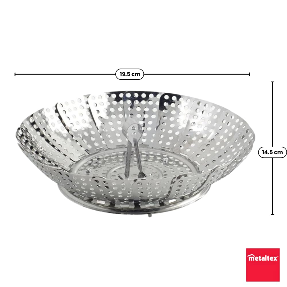 metaltex-vaporette-panier-vapeur-inox-pliable-14-x-23-cm-argent image 2