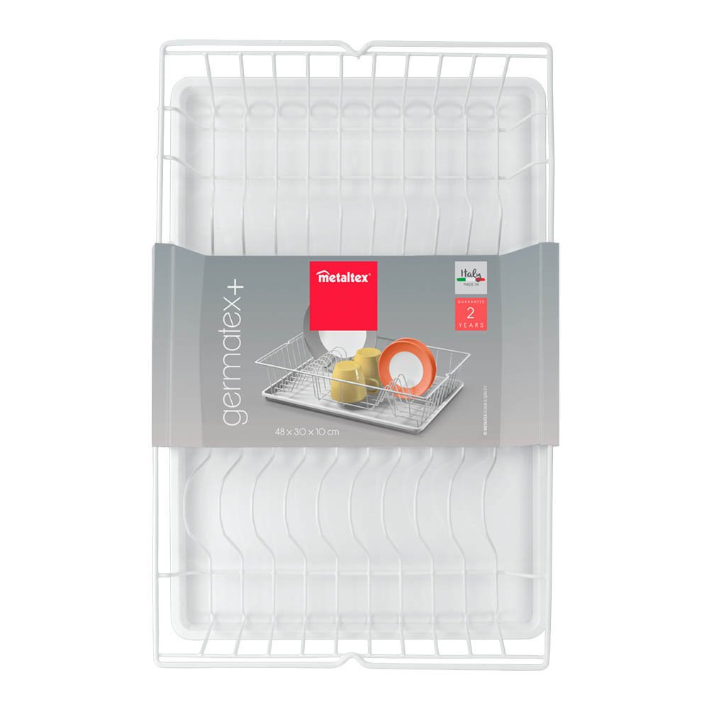 metaltex-germatex-gouttoir-vaisselle-2-niveaux-avec-plateau-blanc-48-x-30-cm image 5