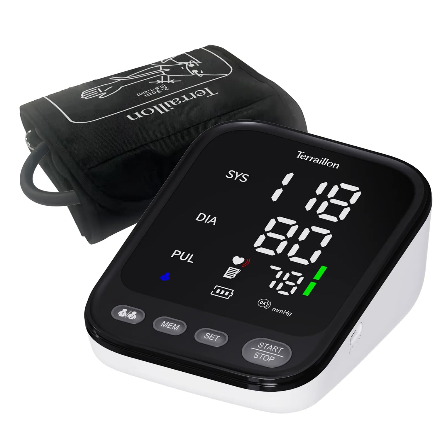 terraillon-tensiom-tre-bras-tensio-bras-tb251-classe-iia-grand-cran-led-brassard image 1
