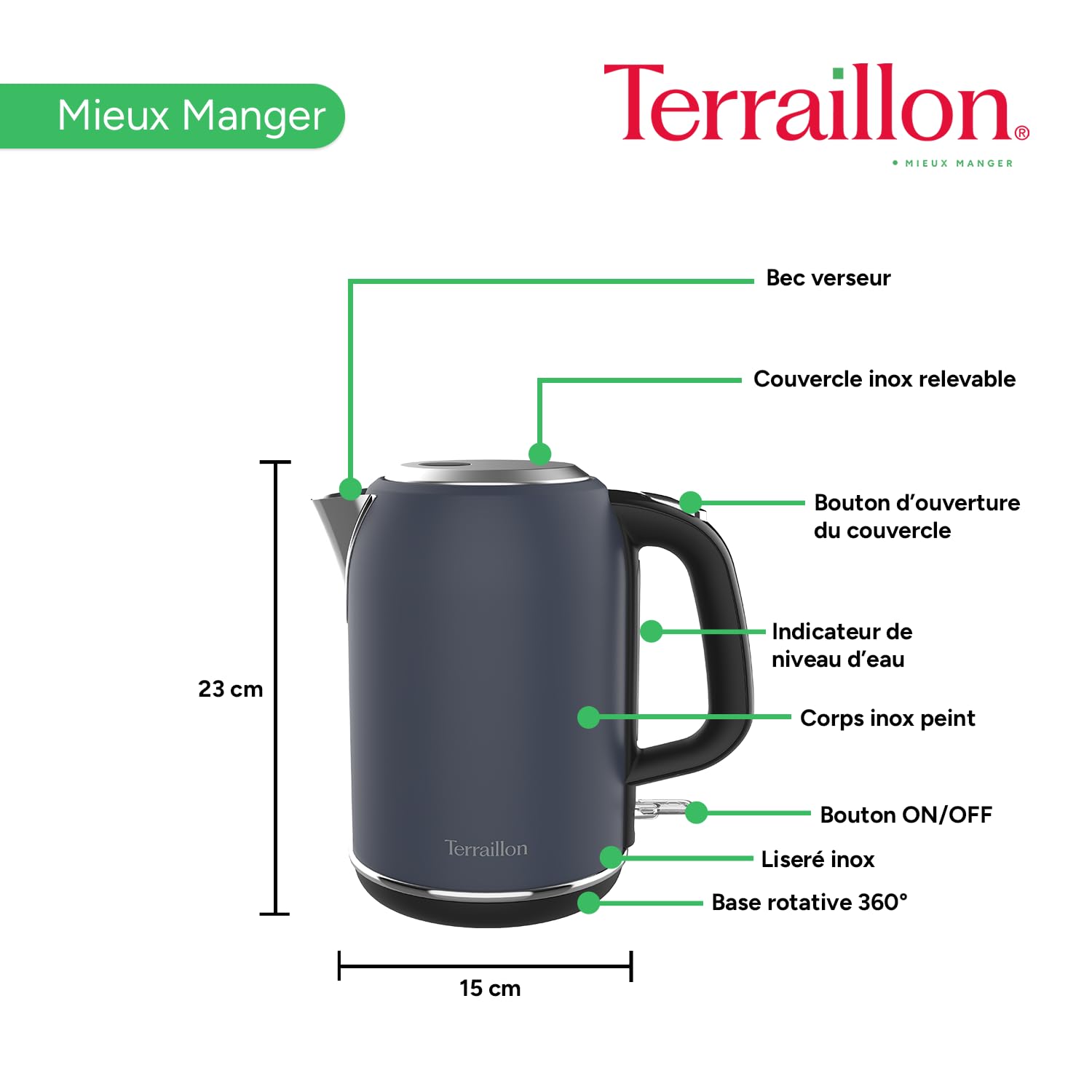 terraillon-new-moon-bouilloire-lectrique-1-7-l-2200-w-inox-peint-bleu image 4