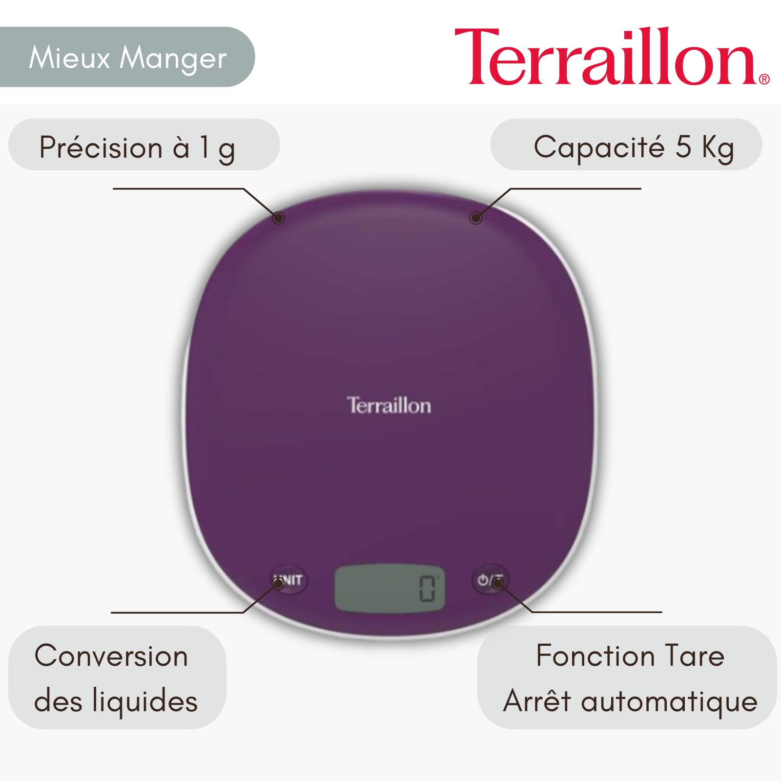 terraillon-balance-de-cuisine-lectronique-macaron-plateau-glossy-5-kg-pr-cision- image 2