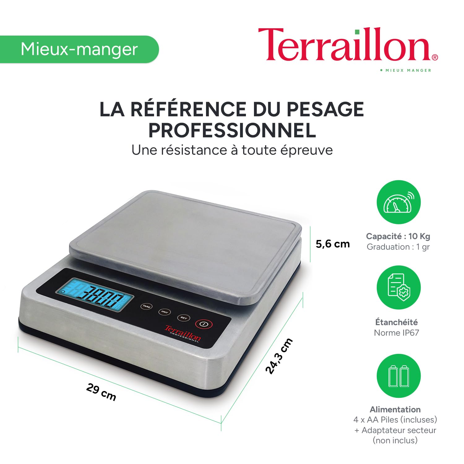 terraillon-pro-10-balance-de-cuisine-professionnelle-ip67-10-kg image 5