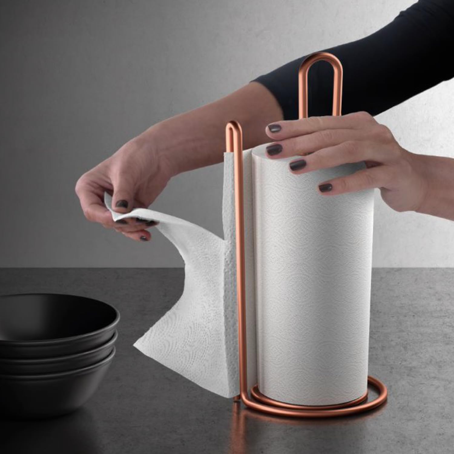 metaltex-myroll-porte-essuie-tout-vertical-avec-finition-cuivre image 6
