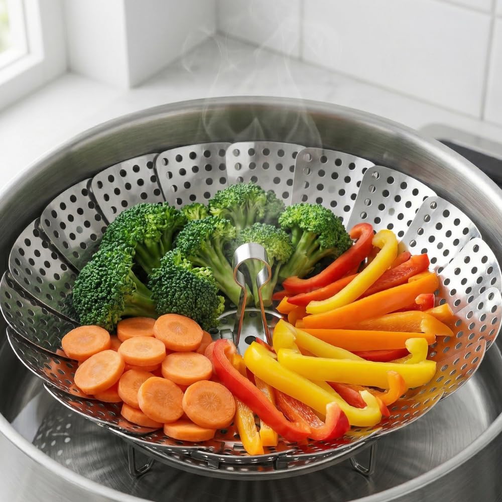 metaltex-vaporette-panier-vapeur-inox-pliable-14-x-23-cm-argent image 7