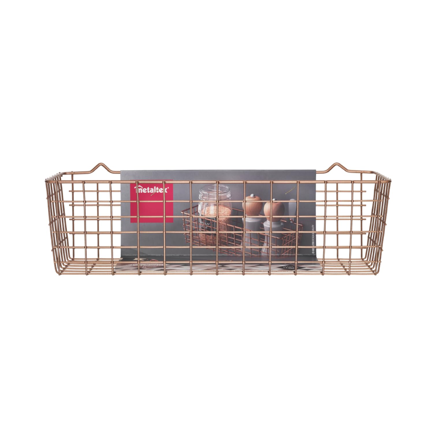 metaltex-koala-panier-de-rangement-mural-m-tal-finition-cuivre-multi-usages image 2