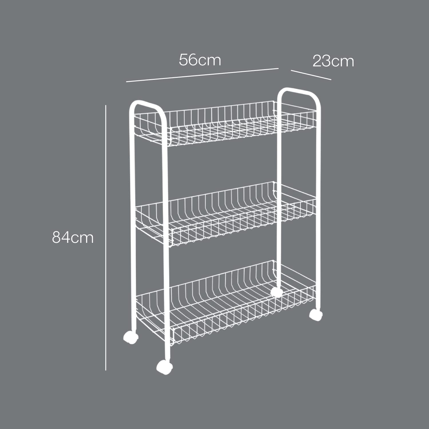 metaltex-slim-deluxe-chariot-multi-usages-3-tages-56-x-23-x-84-cm image 4