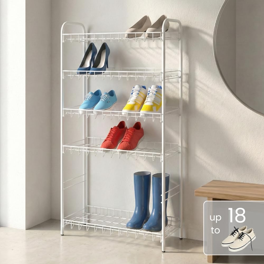 metaltex-porte-chaussures-6-niveaux-shoe-5-tag-re-chaussures-en-m-tal-blanc-capa image 2