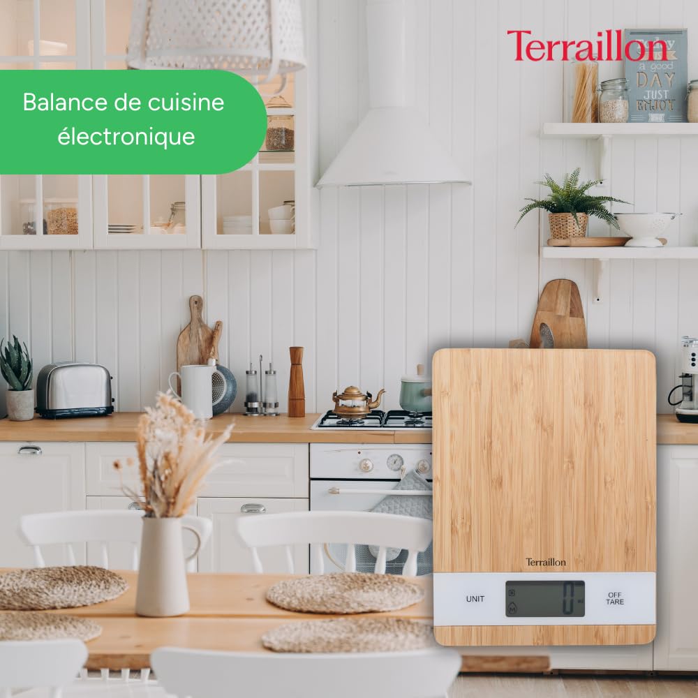 balance-de-cuisine-lectronique-terraillon-bamboo-usb-c-rechargeable-3-kg image 2