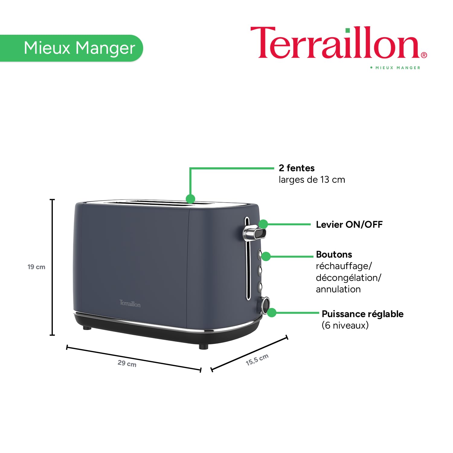 grille-pain-terraillon-new-moon-2-fentes-inox-peint-1050w image 4