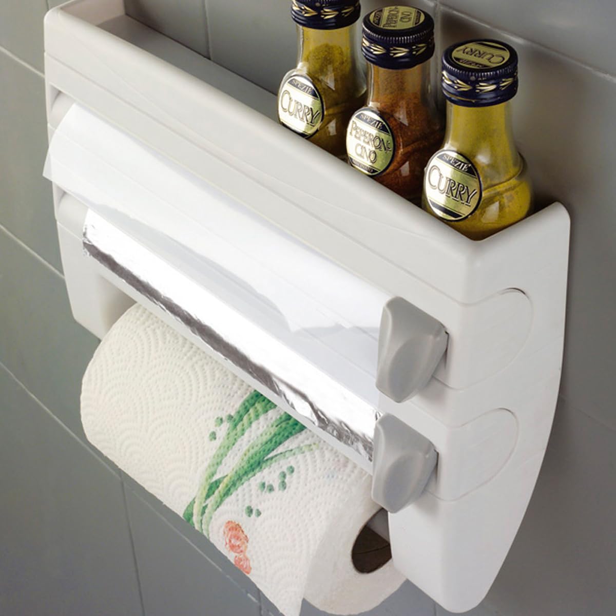 metaltex-254410-distributeur-d-essuie-tout-roll-n-roll-4-en-1-blanc-39-x-10-x-25 image 8
