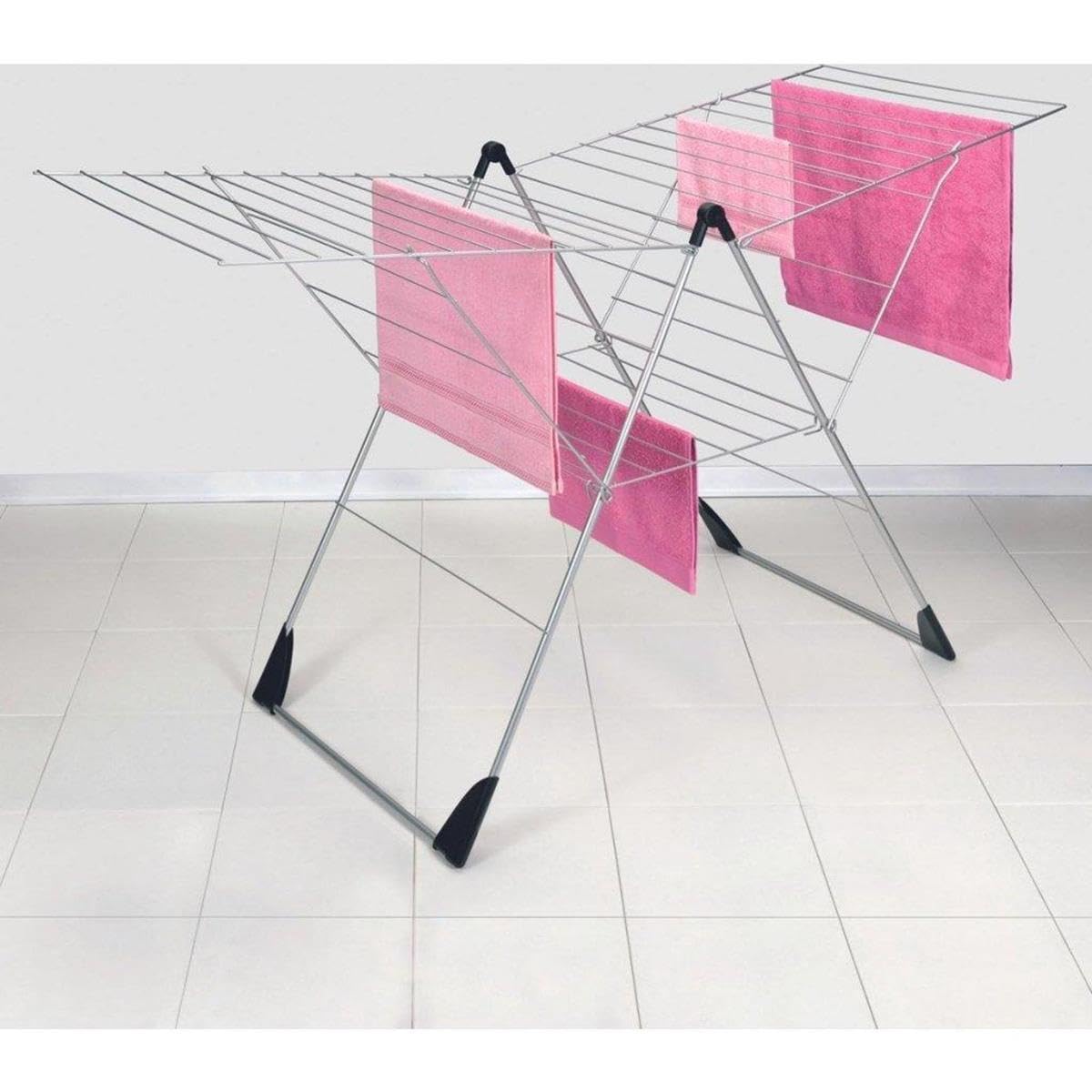 metaltex-vento-s-choir-sur-pied-pliable-30-m-tres-d-tendage-finition-chrome image 2