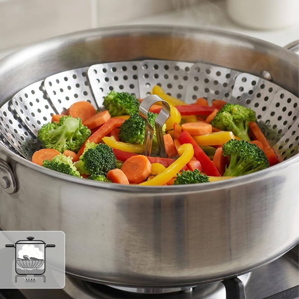 metaltex-vaporette-panier-vapeur-inox-pliable-14-x-23-cm-argent image 6