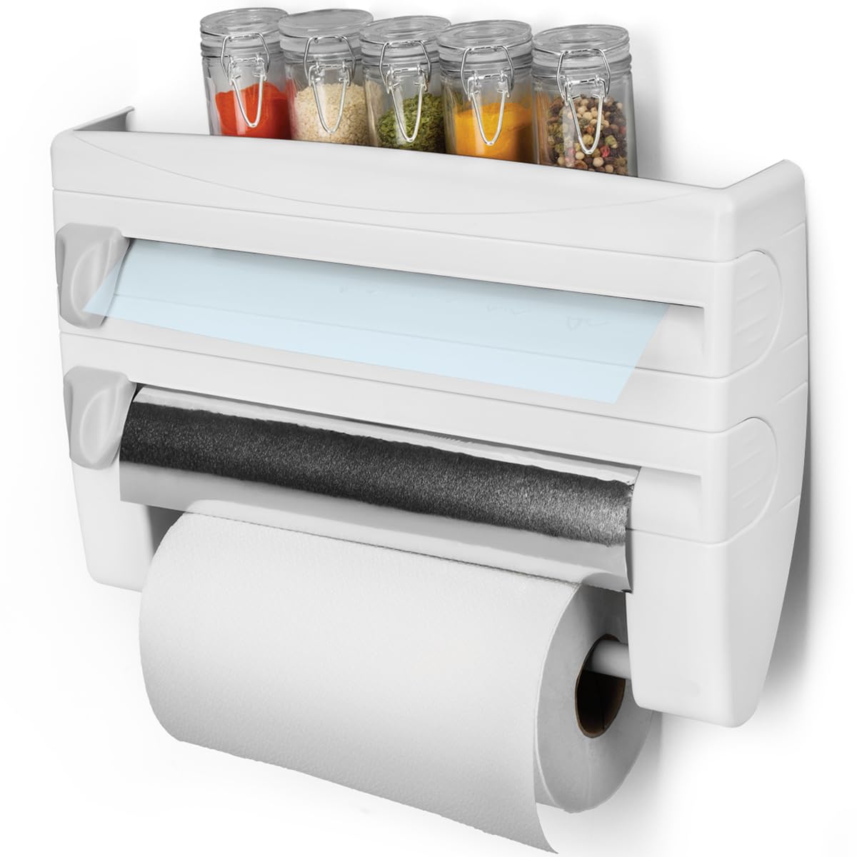 metaltex-254410-distributeur-d-essuie-tout-roll-n-roll-4-en-1-blanc-39-x-10-x-25 image 4