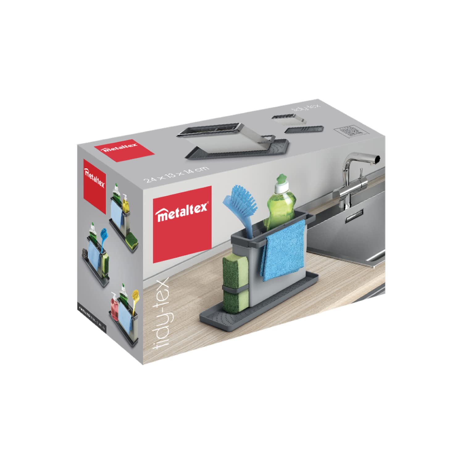 metaltex-tidytex-bac-de-rangement-modulable-pour-vier-avec-plateau image 2