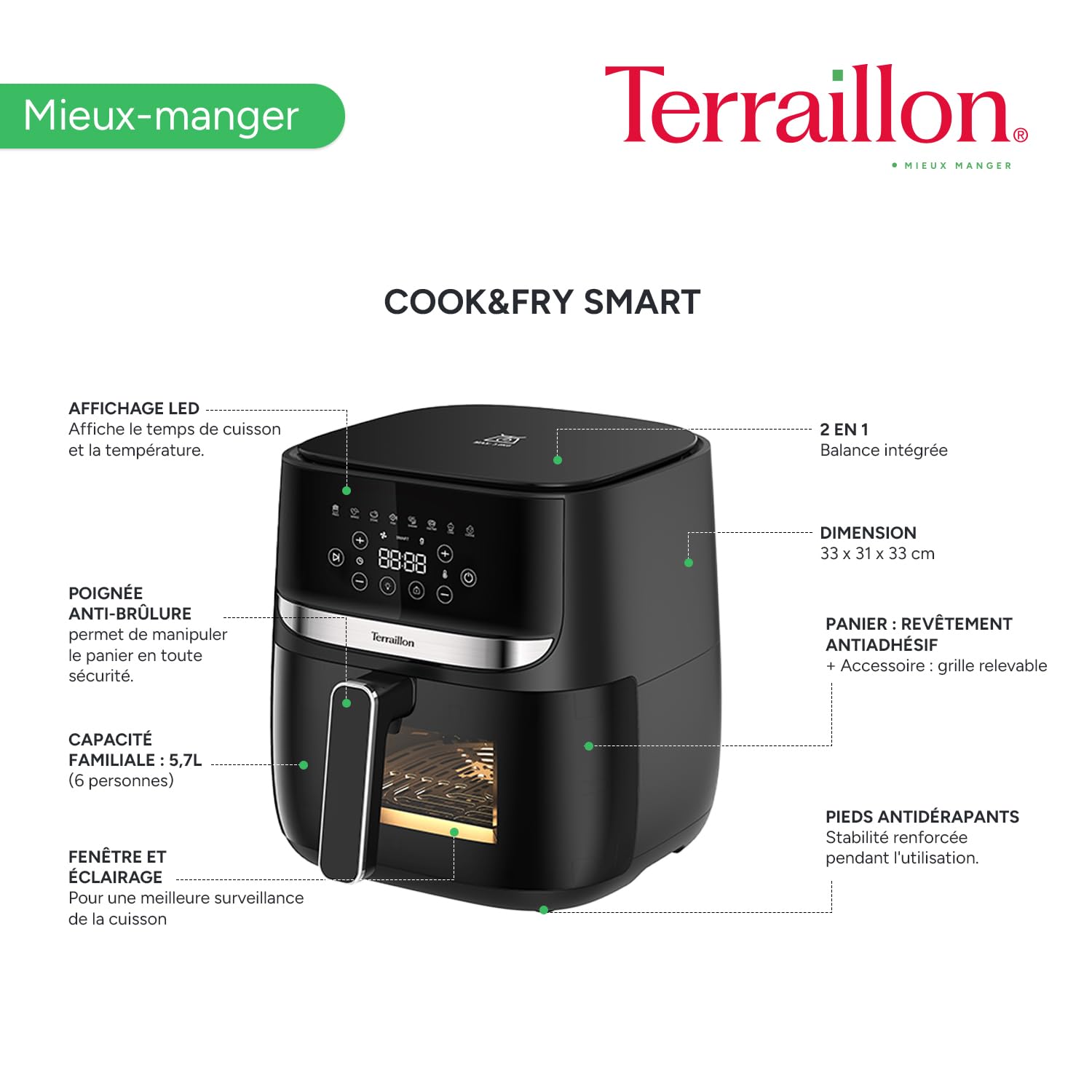 terraillon-cook-fry-smart-air-fryer-5-7-l-1700-w-avec-balance-int-gr-e image 5