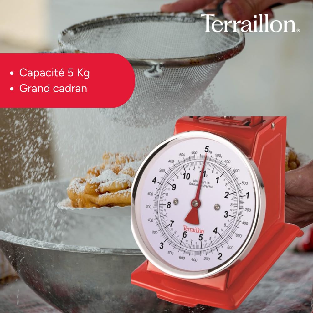 terraillon-balance-de-cuisine-m-canique-vintage-trad-500-avec-bol-1l-5-kg-inox image 3