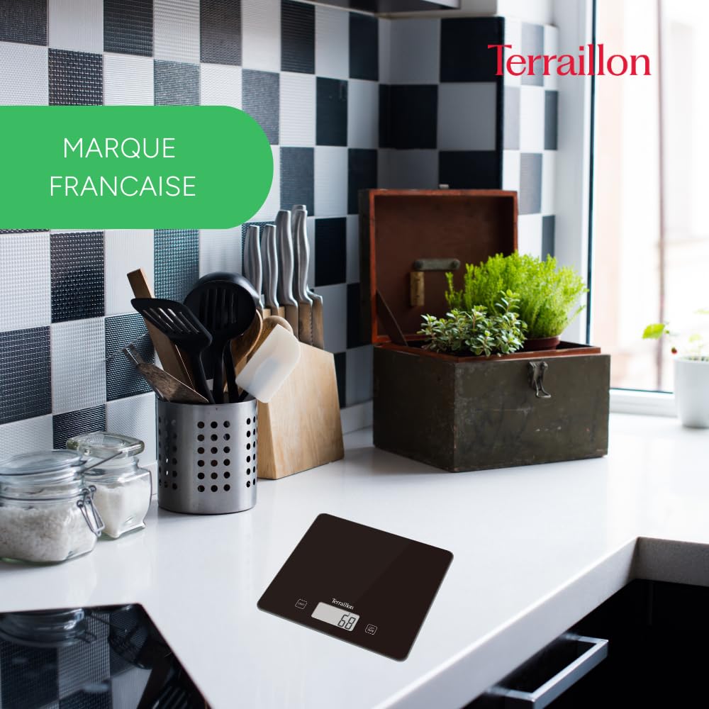 terraillon-balance-de-cuisine-lectronique-classic-black-plateau-verre-5-kg-pr-ci image 3